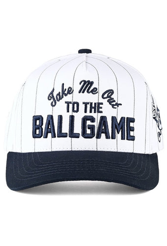 TAKE ME OUT TO THE BALL GAME Letter Stripe Pattern Two Tone Trucker Hat Baseball Cap