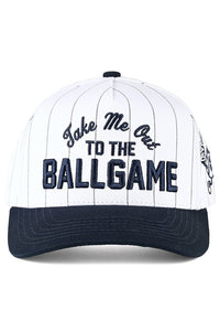 TAKE ME OUT TO THE BALL GAME Letter Stripe Pattern Two Tone Trucker Hat Baseball Cap