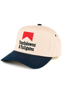 TOUCHDOWNS and TAILGATES Letter Embroidered on Two Tone Trucker Hat Baseball Cap