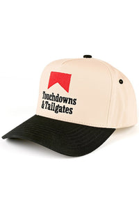 TOUCHDOWNS and TAILGATES Letter Embroidered on Two Tone Trucker Hat Baseball Cap