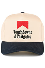 TOUCHDOWNS and TAILGATES Letter Embroidered on Two Tone Trucker Hat Baseball Cap