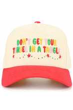 C.C DONT GET YOUR TINSEL IN A TANGLE Letter Embroidered on Two Tone Trucker Hat Baseball Cap