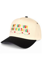 C.C DONT GET YOUR TINSEL IN A TANGLE Letter Embroidered on Two Tone Trucker Hat Baseball Cap