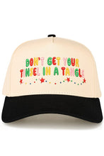 C.C DONT GET YOUR TINSEL IN A TANGLE Letter Embroidered on Two Tone Trucker Hat Baseball Cap
