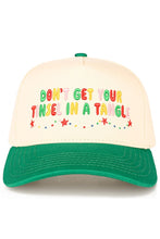 C.C DONT GET YOUR TINSEL IN A TANGLE Letter Embroidered on Two Tone Trucker Hat Baseball Cap