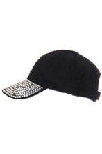JINS CLOSET Fur with Stone Angora warm baseball cap hat