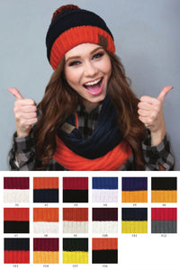 CC  two tone college color knit beanie
