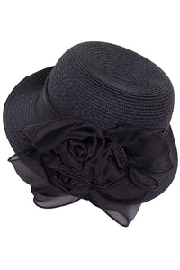 organza flower hat